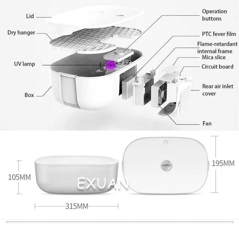 Устройство для дезинфекции нижнего белья домашний небольшой стерилизатор масок