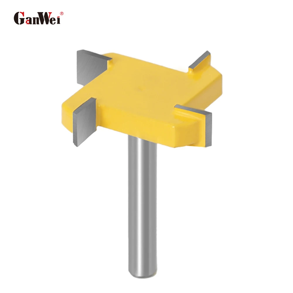

GanWei 1/4in Handle Milling Cutter Metal CNC Machine Wood Router Cutter Corn Drilling Bit Strawberry Dovetail Woodworking Tools