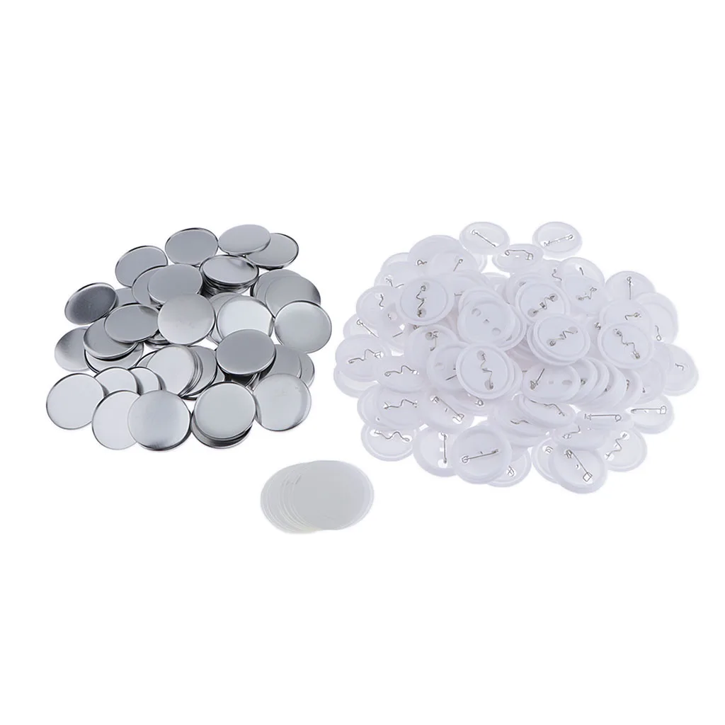 

100 Sets 44mm 1-3/4 Inch Button Parts for Badge & Button Making Machine Parts Supply