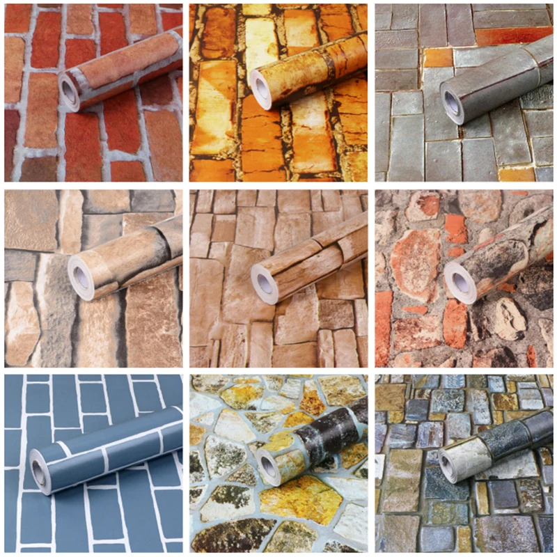 Каменная настенная бумага съемная контактная самоклеящаяся для домашнего