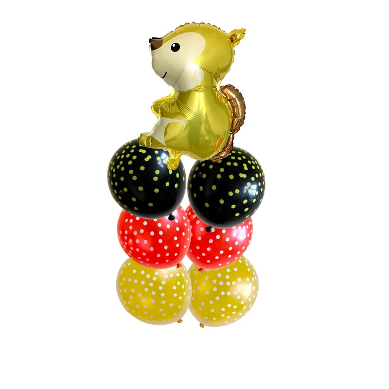 Воздушные шарики в виде животных енота лисы белки ежика фольга Гелиевый шар один
