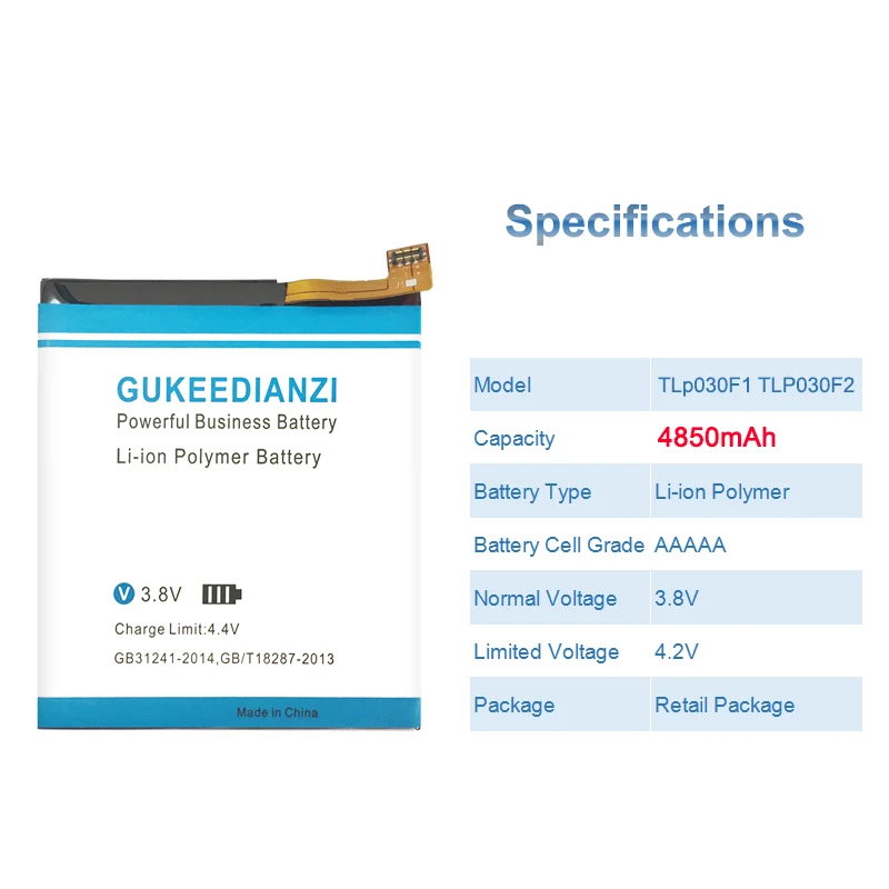 GUKEEDIANZI TLP030F2 4850 мА/ч, Батарея для Alcatel One Touch Idol 4S OT-6070 OT-6070K OT-6070O OT-6070Y запасная часть телефона Батарея