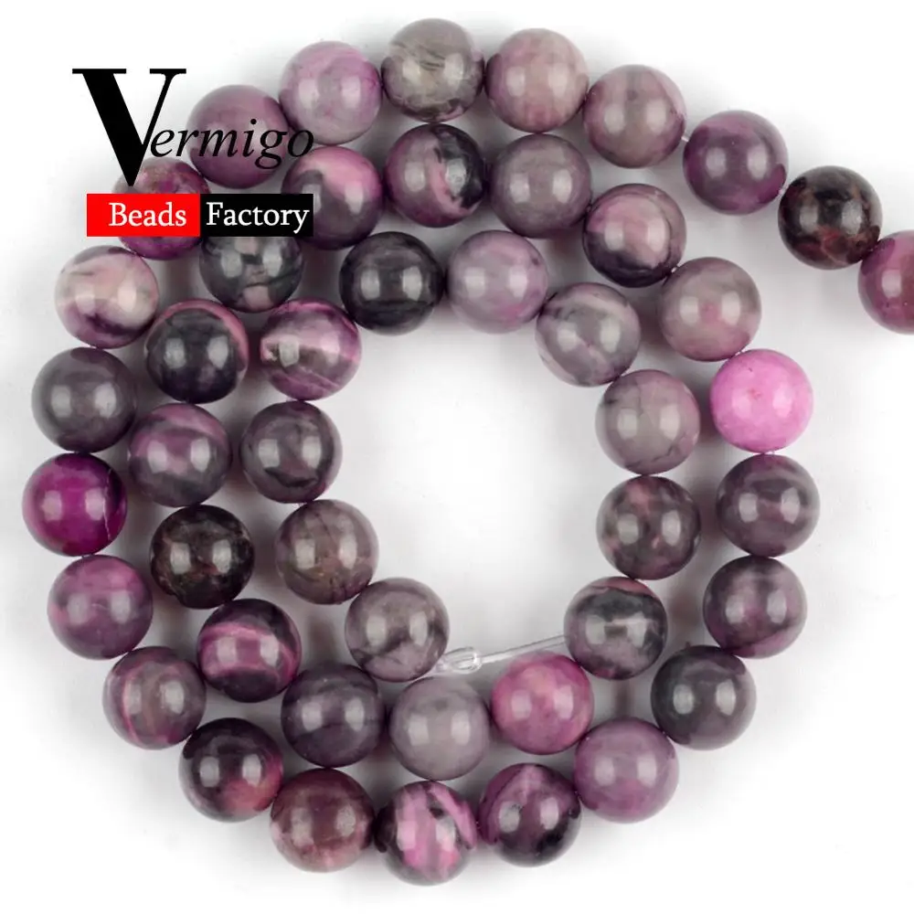 

Natural Stone Rose Red Jades Round Beads for Jewelry Making 6/8/10mm Spacer Beads Diy Bracelet Necklace Accessories