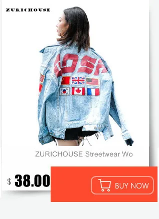 ZURICHOUSE Классическая джинсовая куртка для женщин Весна Новинка Harajuku BF стиль пальто с длинным рукавом зеленая джинсовая куртка женская