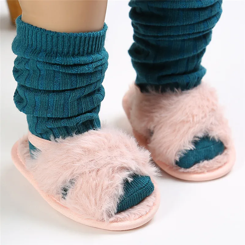 Обувь для маленьких мальчиков и девочек Зимние однотонные удобные детские туфли