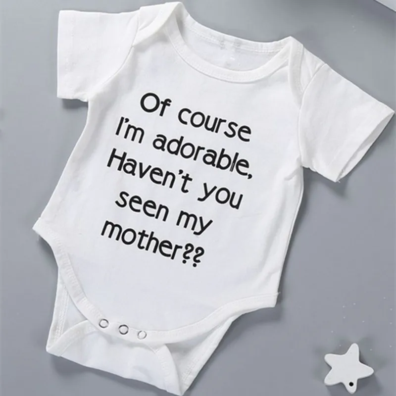 Боди для маленьких мальчиков и девочек в стиле Харадзюку С буквенным принтом