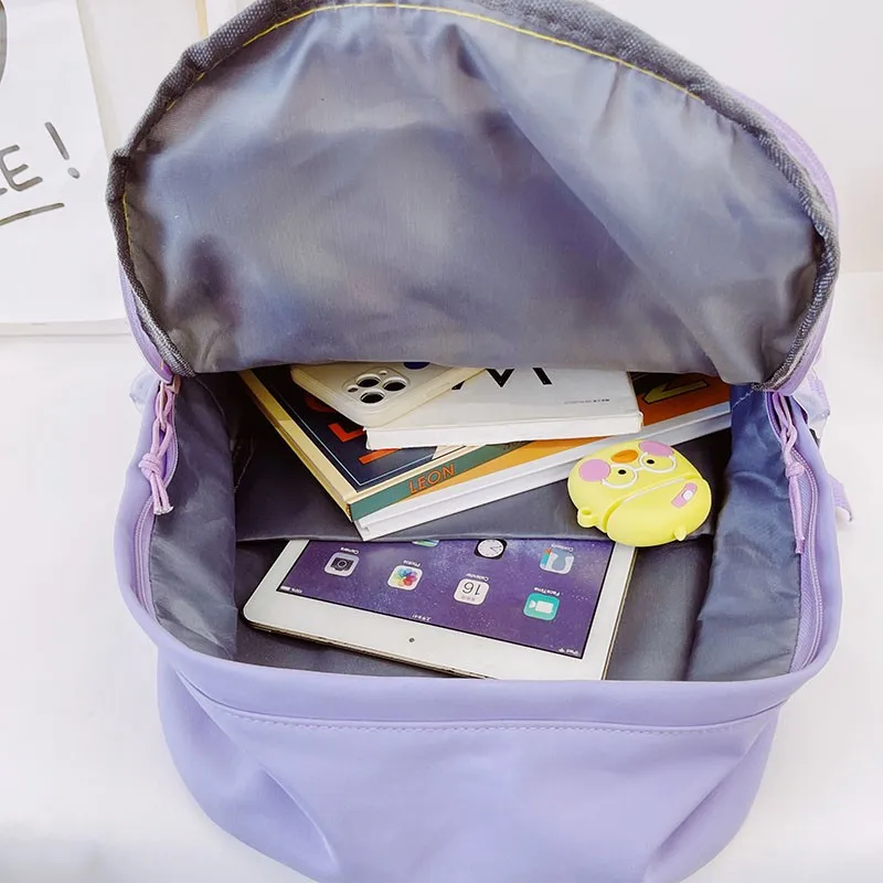 

Harajuku Style Fashion Backbag For Women New Large-capacity School Backpacks With Cow Pattern Nylon Waterproof Travel Backpacks