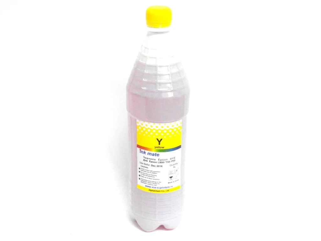 Чернила на водной основе Yellow (Желтые) 1 литр для Epson T50/ P50/ L800 | Компьютеры и офис