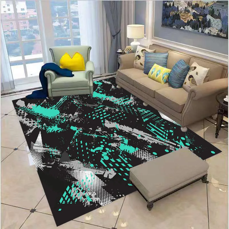Color Graffiti Fashion Soft Flannel 3D Printed Rugs Mat Anti-slip Large Rug Carpet Home Decoration Drop Shipping 01 | Дом и сад