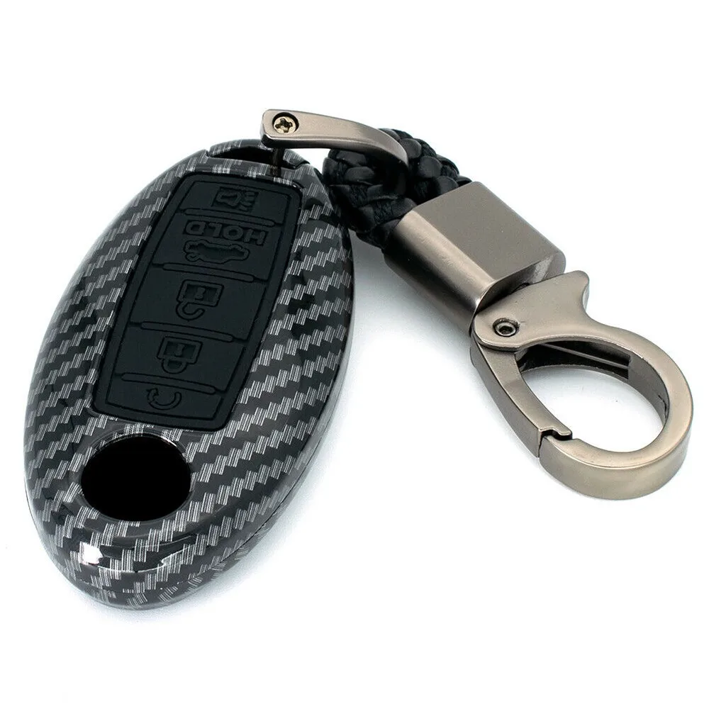 

1 Set Key Case Carbon Fiber Case For Nissan Altima Maxima Key Keychain