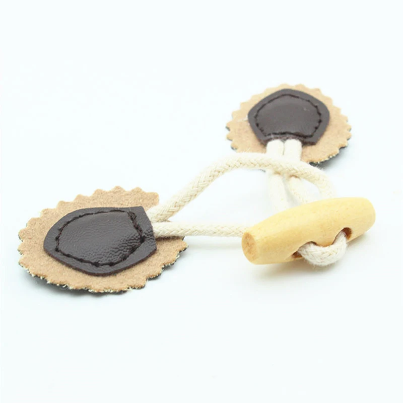 1 шт. винтажные деревянные кожаные спортивные пуговицы для рукоделия куртки