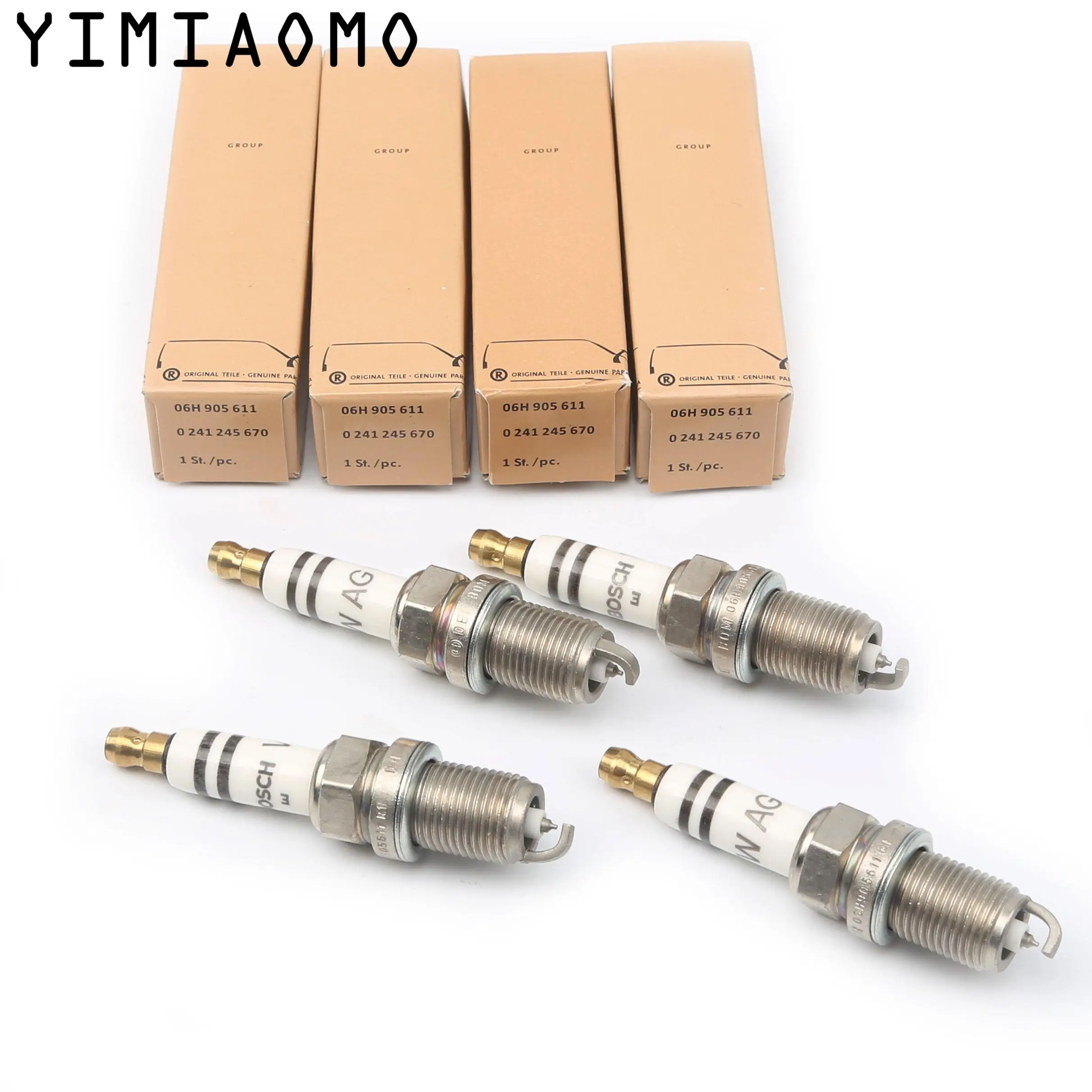 

For AUDI A4 A5 Q3 Q5 TT R8 VW Golf Jetta Passat Tiguan Skoda Octavia Seat Leon Spark Plug Set 101 905 631 B 06H905611A