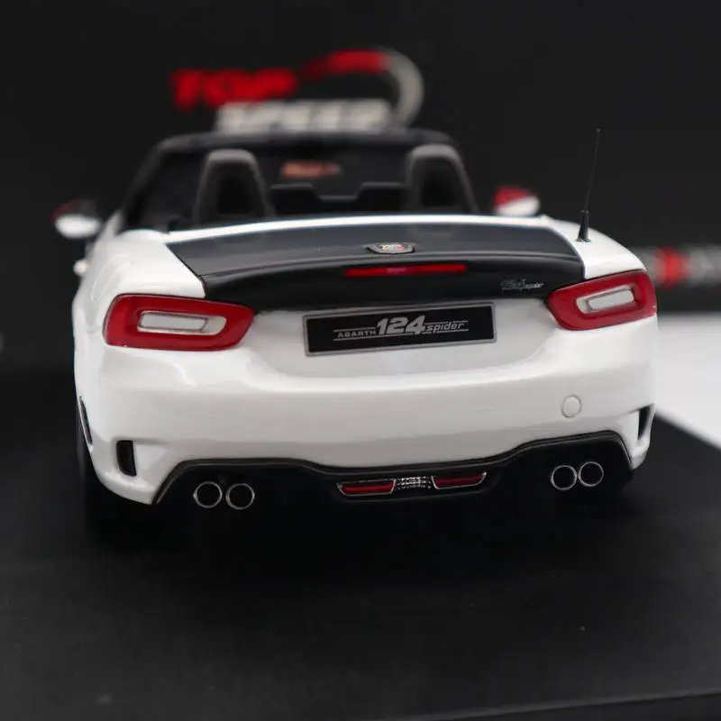 1:18 топ скорость для Abarth 124 Spider Turini 1975 Белый TS0077 Смола Модели ограниченный выпуск
