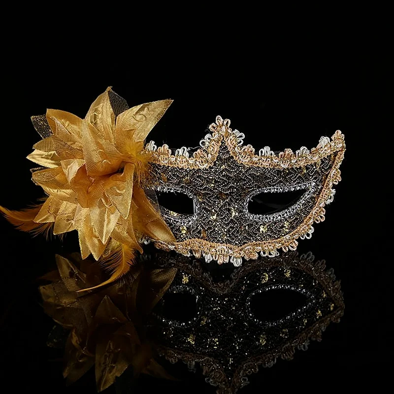 Вечерние маскарадные маски принцессы для Хэллоуина с вышивкой Венеция Марди Гра