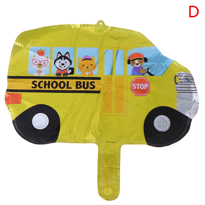 DIY Мультяшные автомобильные воздушные шары пожарная машина поезд фольгированный