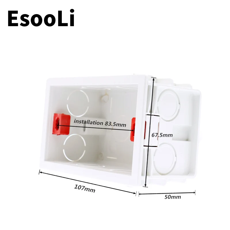 Внутренняя Монтажная коробка EsooLi 101 мм * 67 стандарт США Задняя кассета для