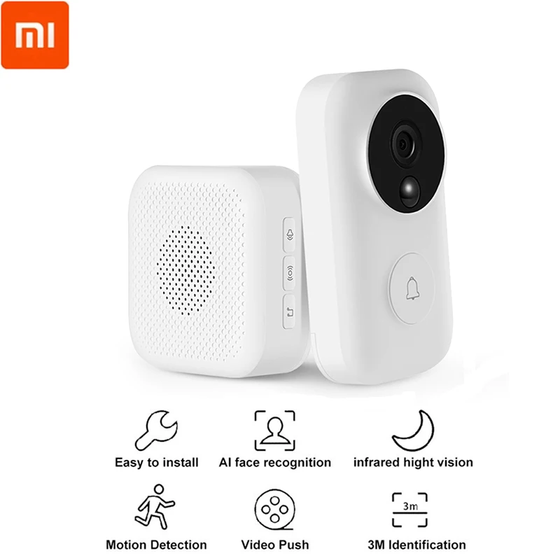 doorbell Xiaomi Aqara комплекты умного дома Mijia концентратор Датчик окна двери человеческого тела настенный выключатель влажности Датчик воды двусторонний модуль Aqara концентратор - Цвет: doorbell
