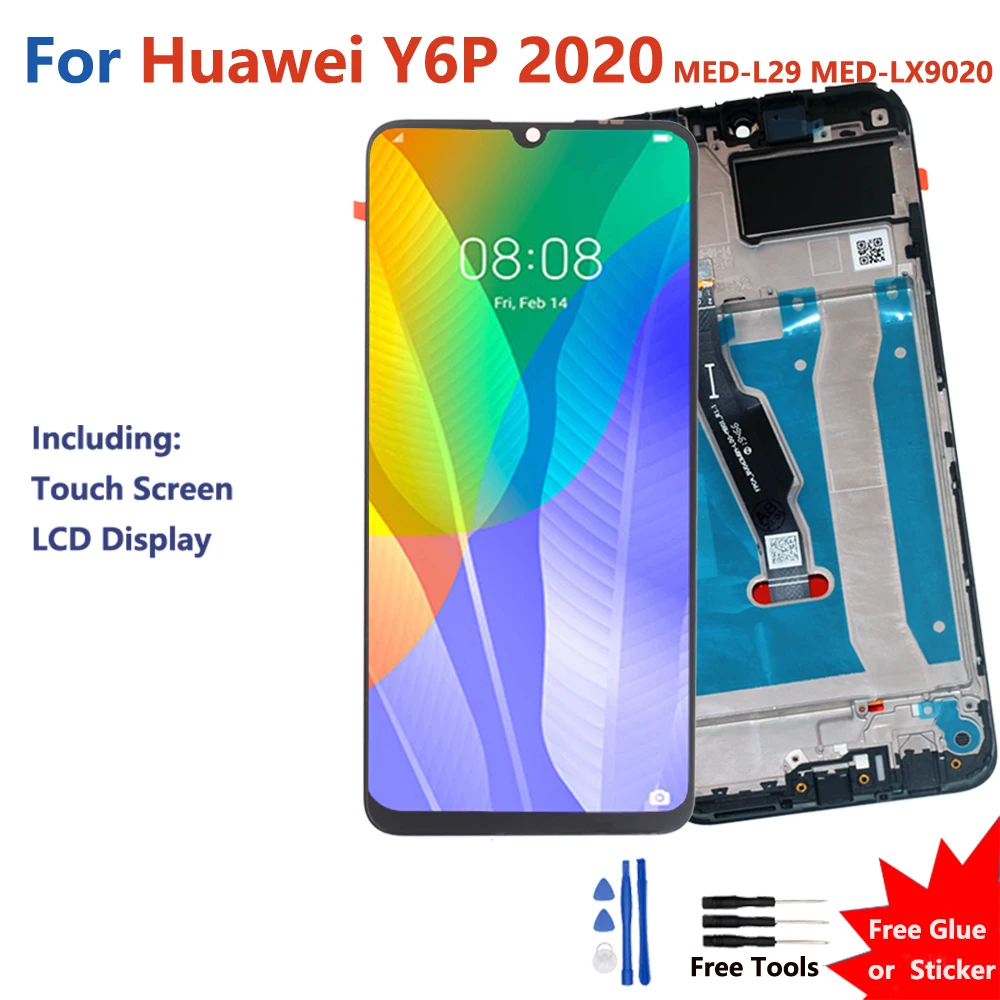 

Original For Huawei Y6P 2020 MED-L29 MED-LX9 LCD Display Touch Screen LCD Digitizer Assembly Phone Repair For Huawei Y6P 2020
