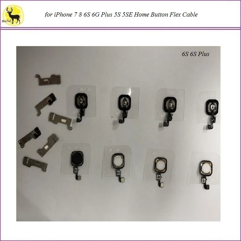10 шт./лот Новинка кнопка Home Клавиатура Кнопка Flex для i Phone 7 8 6 6s Plus 5s 5se Гибкая в