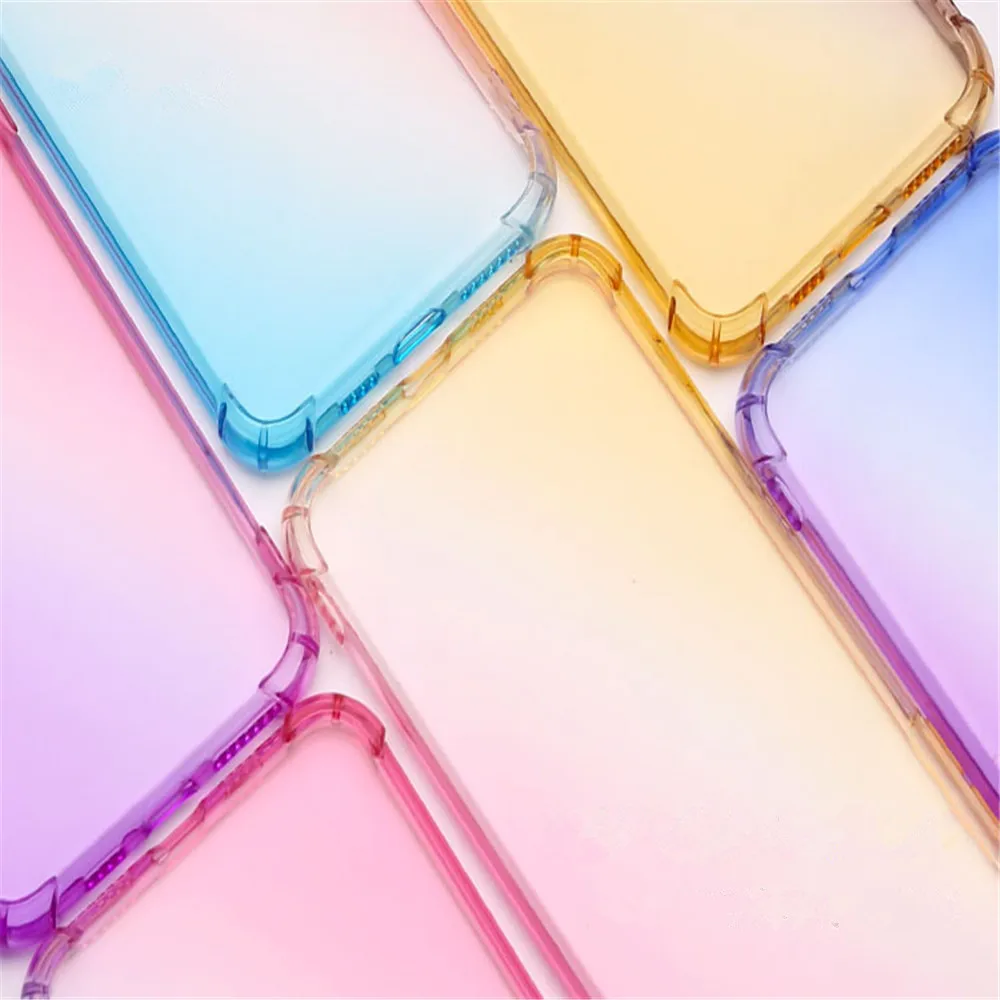 Gradient Color Phone Case For Samsung Galaxy A71 A51 A41 A91 A81 Cover Luxury Silicone A21 A11 A01 Capa | Мобильные телефоны и