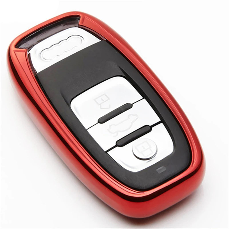 Новинка Мягкий ТПУ чехол для автомобильного брелка ключей Audi Q7 A6 C6 4F RS3 A3 8P 8V A4 B8 Sline