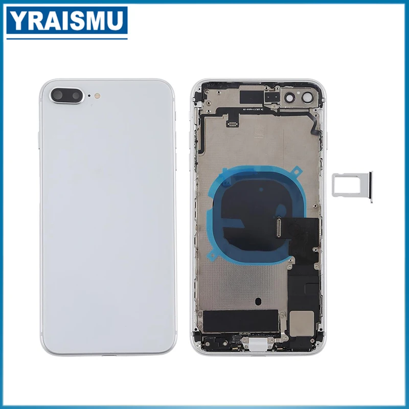 

Для iphone 8 8plus 8 средний каркас шасси с гибким кабелем + задняя крышка батареи Дверь задняя крышка высокое качество CE или noCE