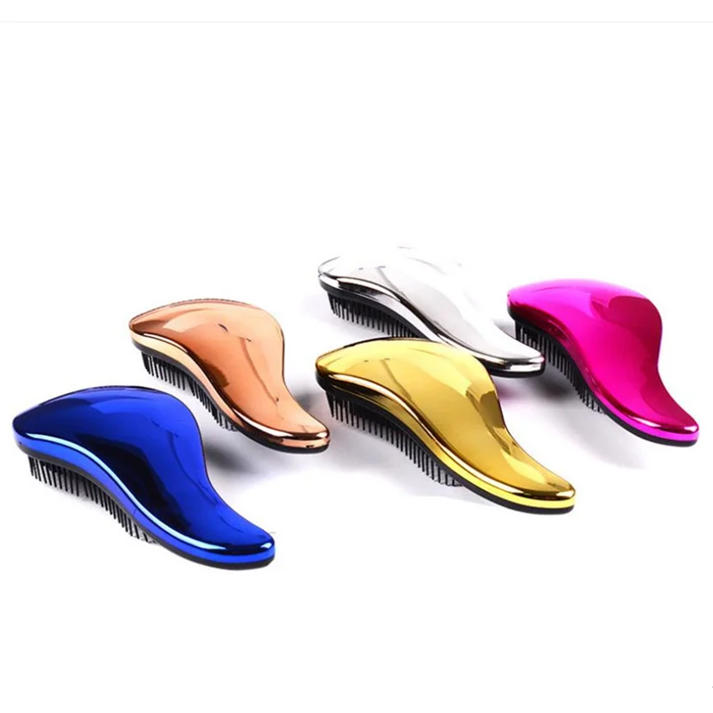 

Пластиковые антистатические расчески для укладки кудрявые длинные прямые волосы Расческа для парикмахерского массажа модные однотонные м...