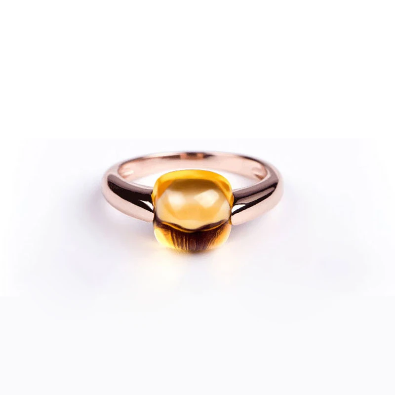 

2021 New Elegant Water Droplets Candy Style Phalanx Ring 8 Colors Natural Crystal Gemstones Rings Women Jewelry