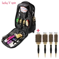 ceramic iron hair brush anti static high temperature resistant round barrel comb v barber storage bag hairdresser backpack