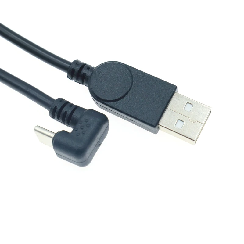 

30cm Elbow 180 Degree Type C to USB 2.0 Mobile Game Data Fast Charging Cable for Android Phones and Tablets Adapter Cable