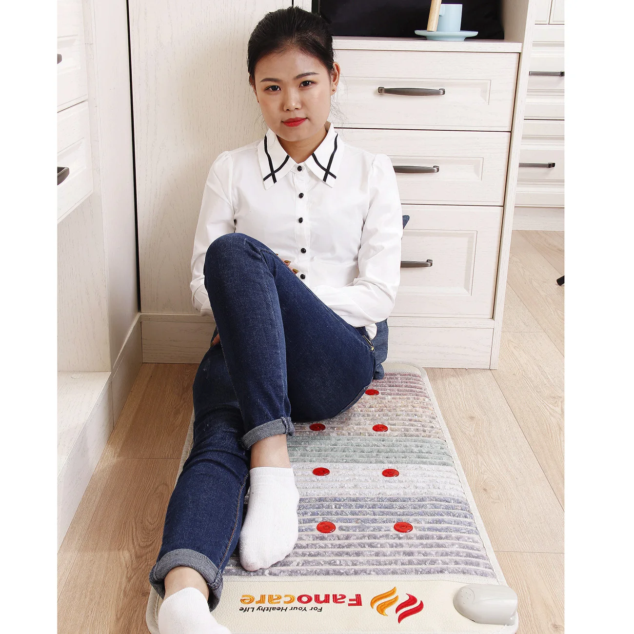 Fanocare ChakraMat Negative Ion 7 Gemstone Rainbow Heating Stone Mattress Far Infrared Photon Therapy Magnetic Bio Amethyst Mat | Красота и