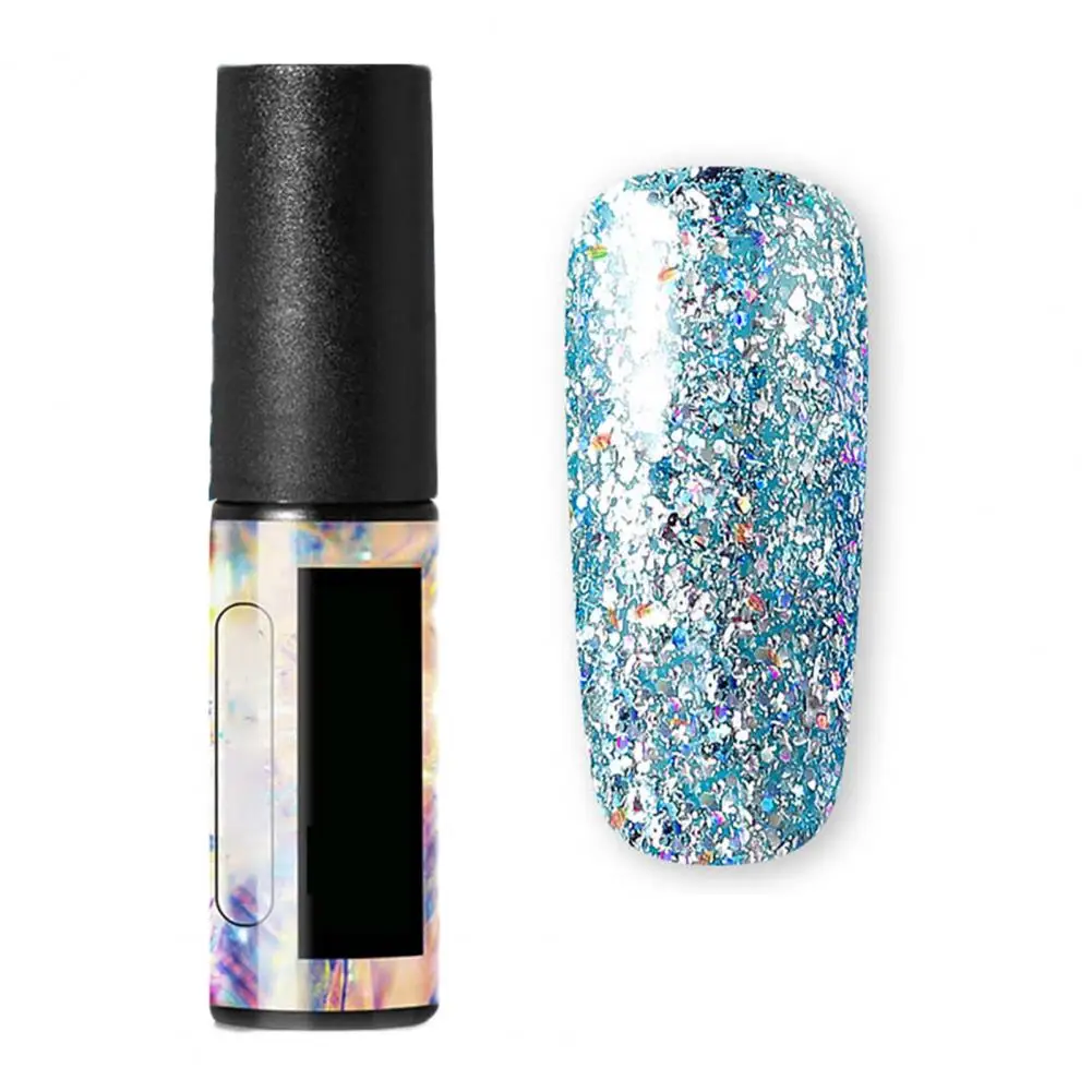 

5ml Rainbow Platinum Nail Polish Glue Woman Nail Polish Fashionable Lasting Shiny Makeup Glue Oil