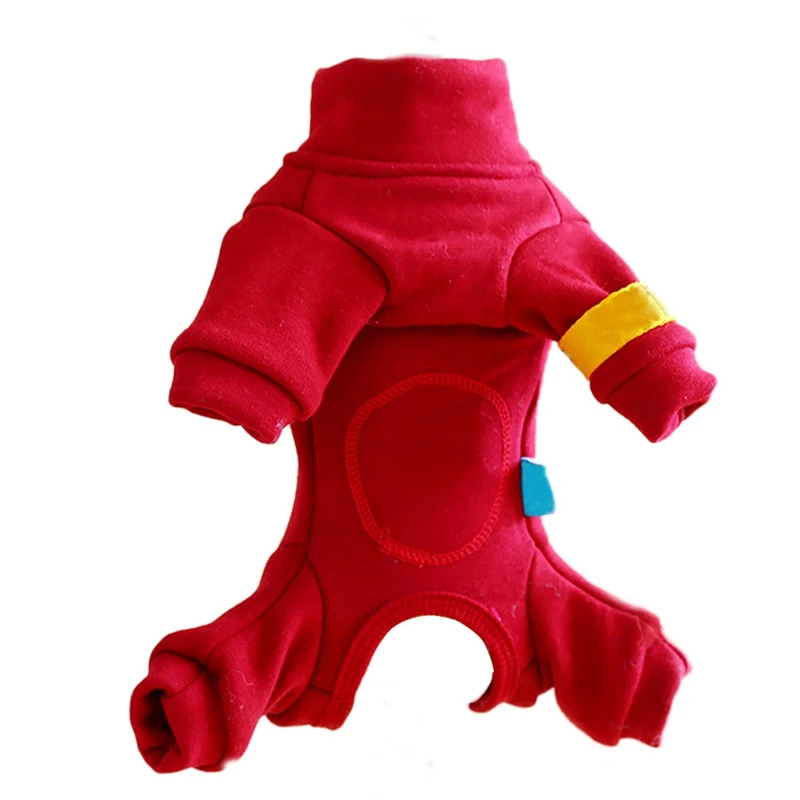 Зимняя одежда для собак щенков теплый комбинезон из полиэстера и хлопка костюм