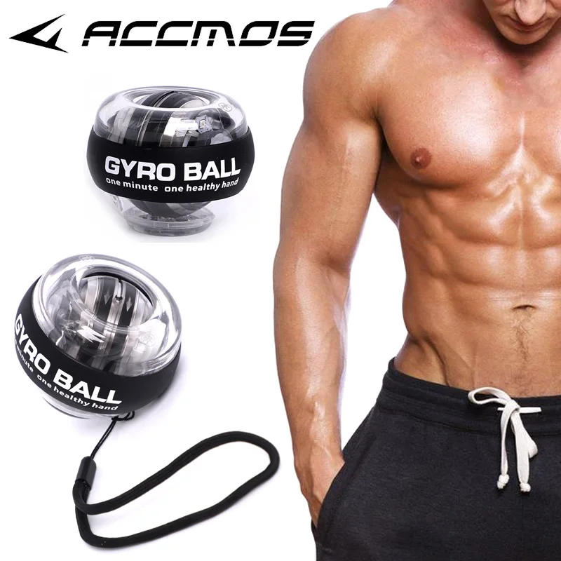 

Hottest LED Self Start Blue Teeth Mute Metal Power Gyro Ball 100Kg Muscle Wrist Force Trainer Relax Gyroscope Power Ball