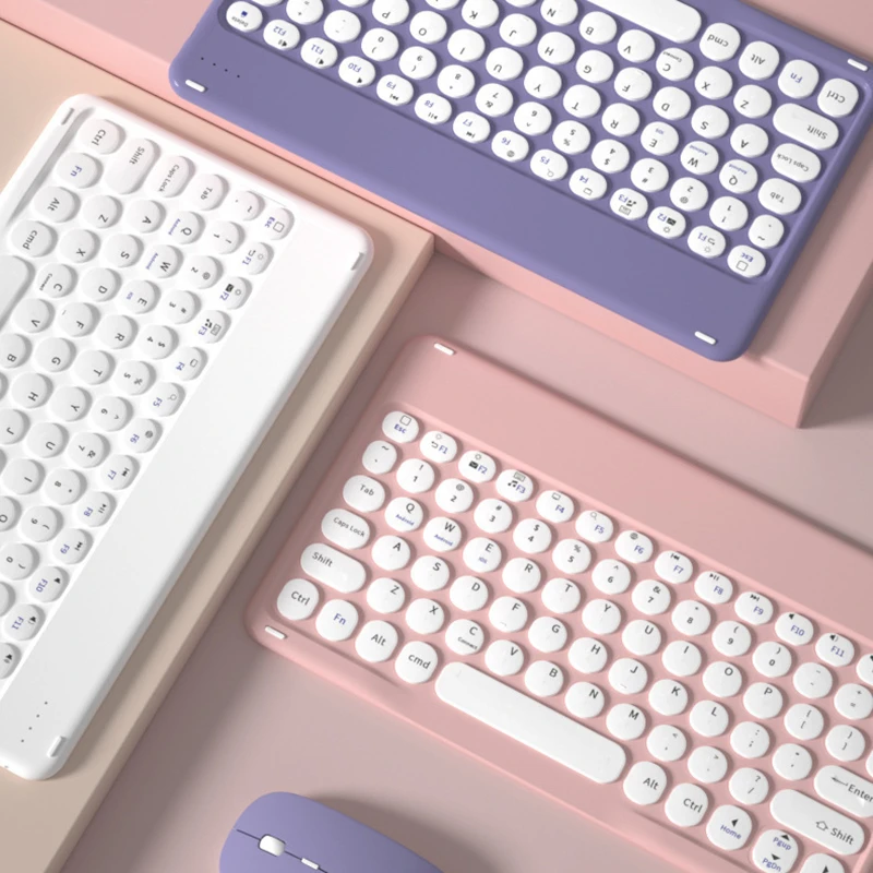 For iPad Mini 6 Air Keyboard and Mouse Combo Wireless Bluetooth Russian Spanish Keyboard Teclado for Android IOS Windows Tablet