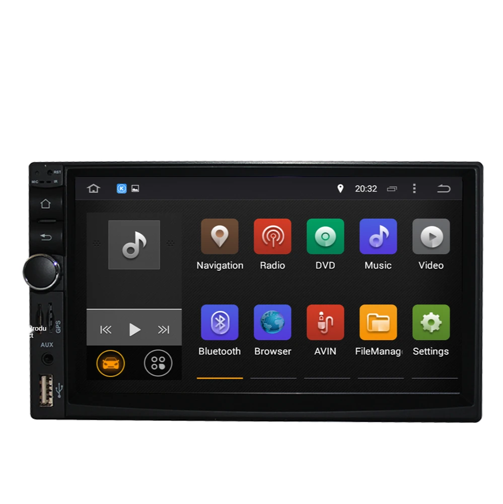 7-дюймовый Android 10 0 автомобильный радиоприемник универсальная Передняя панель: