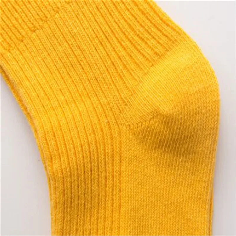 Однотонные носки до колен для девочек полосатые детские длинные зимние теплые