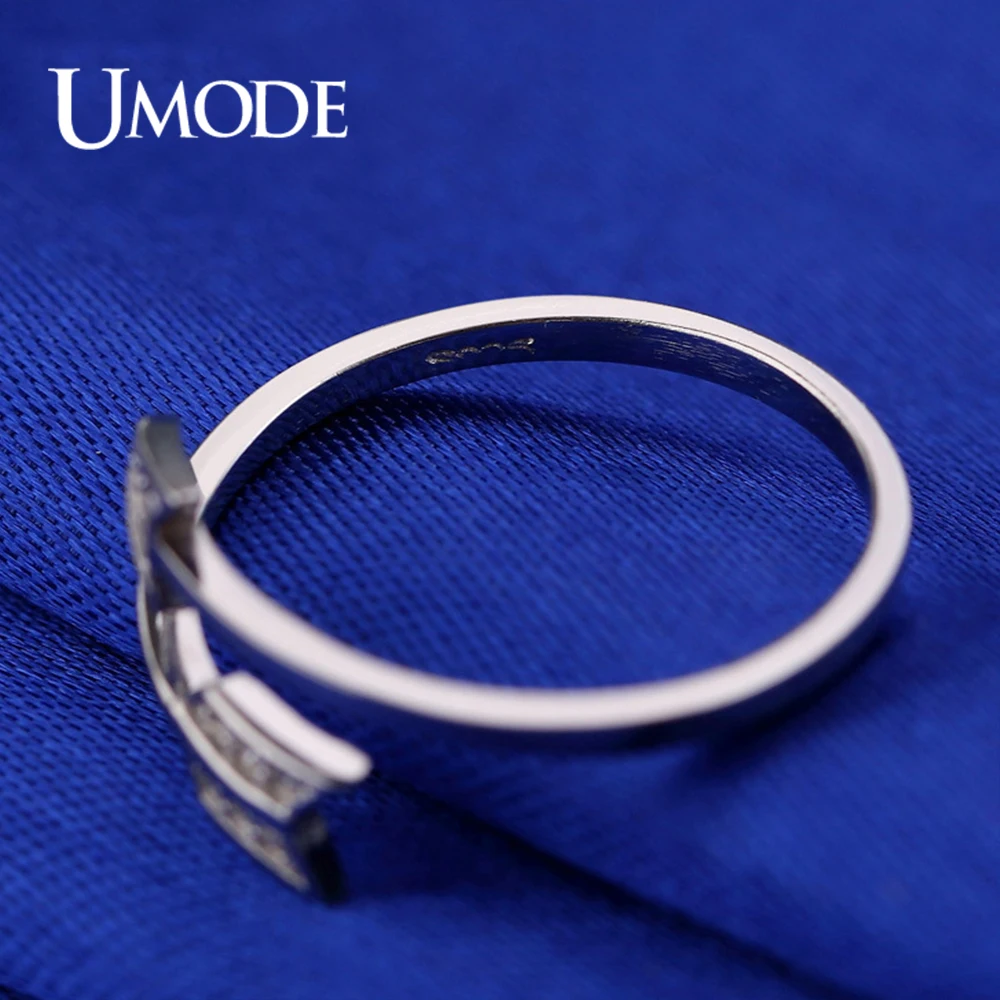 UMODE новые модные открытые кольца из стерлингового серебра 925 пробы со стрелками