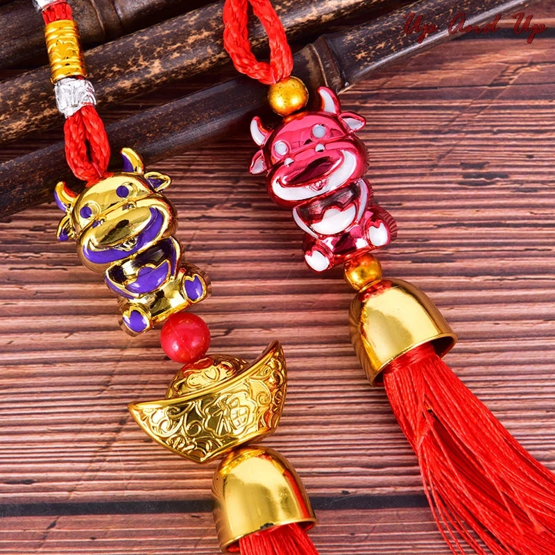 Счастливый 2021 год быка китайский памятный сувенир подарок Подвеска для