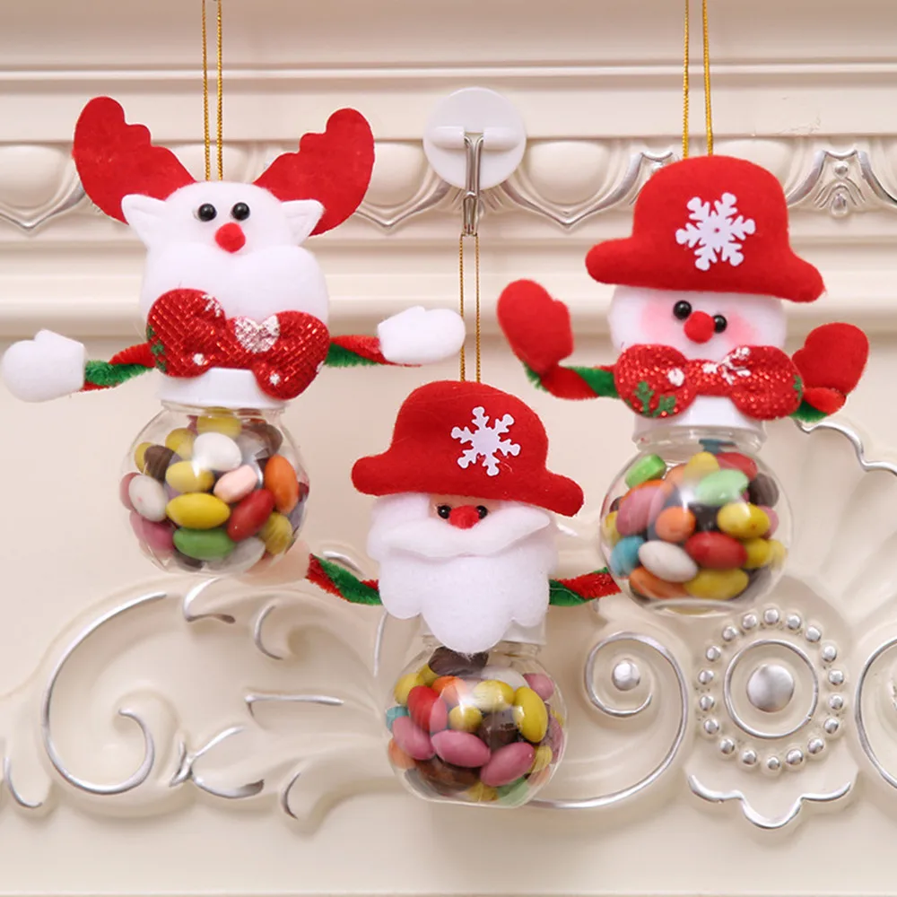 Милая Пижама с рождественским принтом пижама конфеты хранения может Санта Клаус