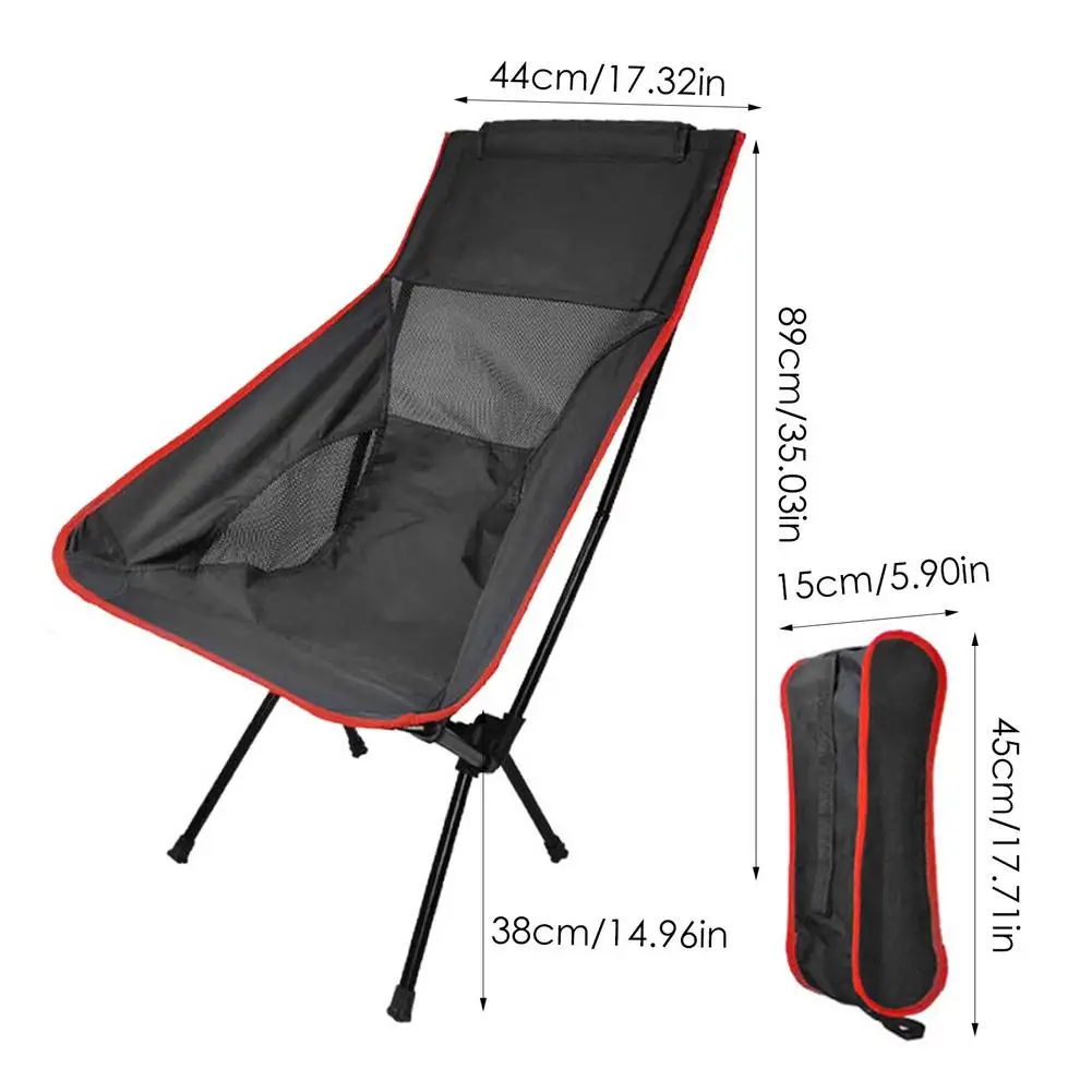 Satılık Taşınabilir Balıkçılık Sandalye Ultralight Açık Katlanır Kamp Sandalyesi Piknik Katlanabilir Yürüyüş Eğlence Seyahat Plaj çantası Ay Sandalye