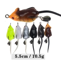 1pcslot 3d eyes soft mouse bait fishing lure5 5cm10 5g floating crankbait artificial bait fishing tackle everything for fishing
