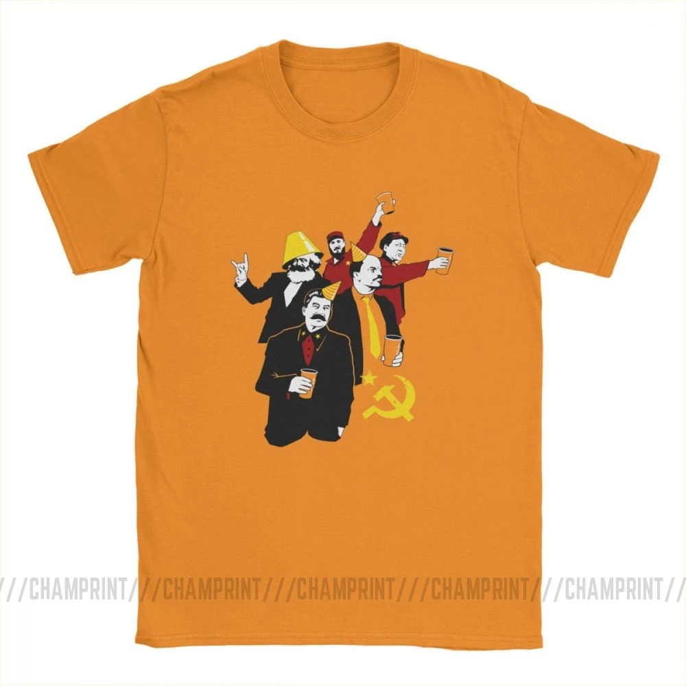 Коммунистические вечерние мужские футболки новая хлопковая Футболка русская
