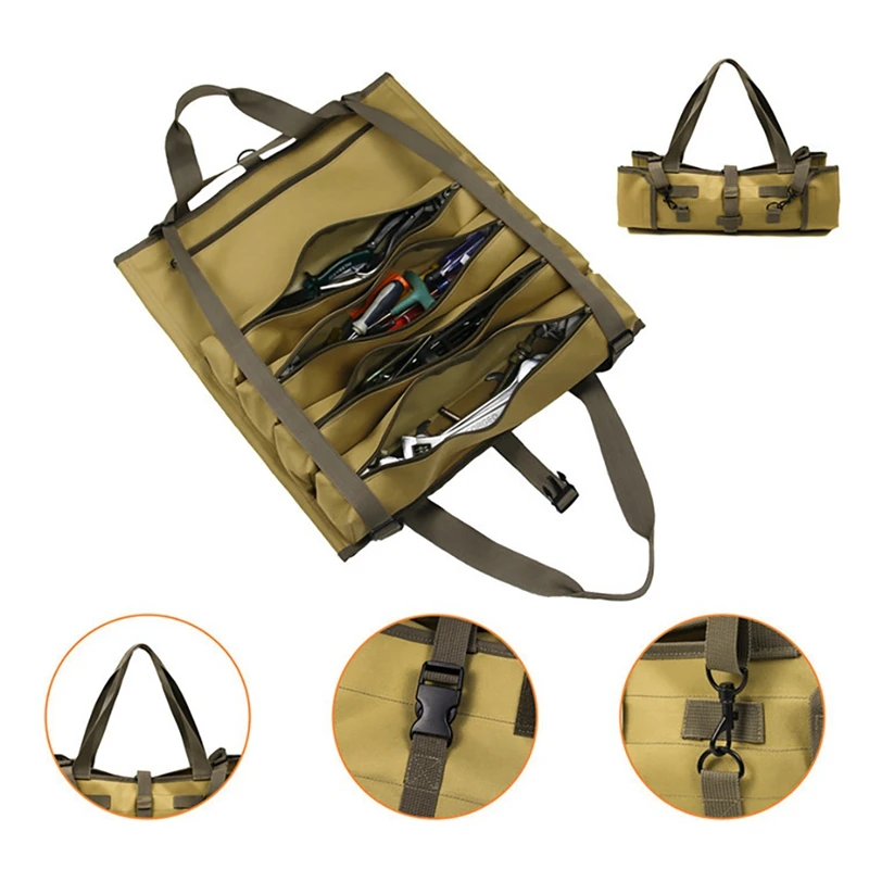 Цена Автомобильная сумка для инструментов, органайзер большой вместимости, портативный складной, на молнии, для ремонта болтов, молотов