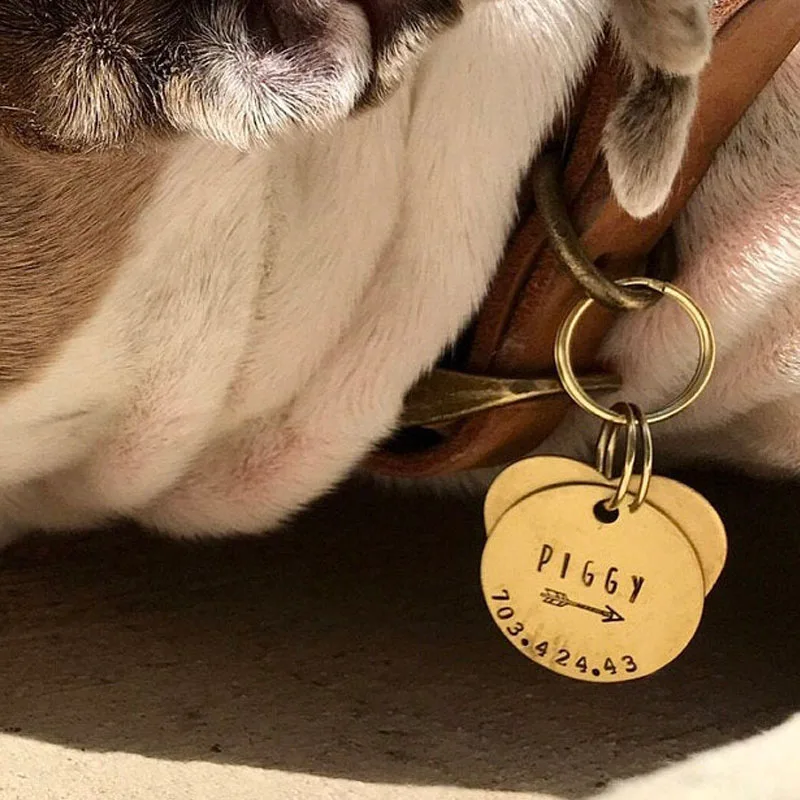 Индивидуальное ожерелье с именем питомца подвеска собаки из нержавеющей стали