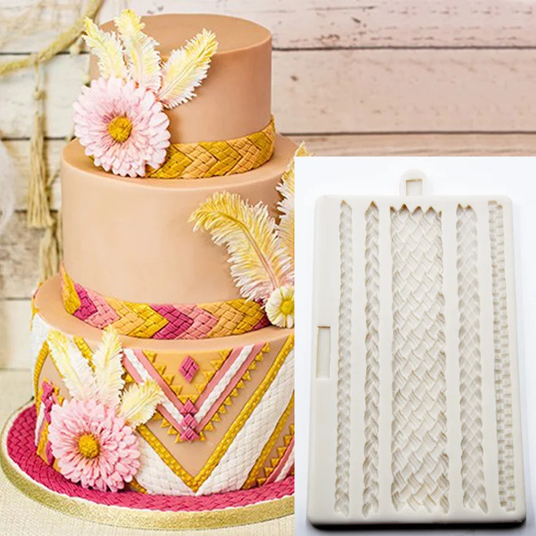 1 шт. силиконовая форма для торта с плетеным шнурком помадка инструменты