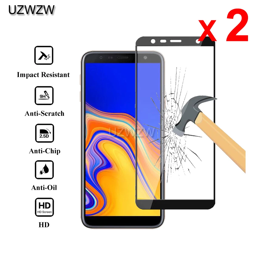 2 шт Для samsung Galaxy J4/J4 Plus Полное покрытие экрана защитное закаленное стекло для samsung Galaxy J4 plus/J4 стекло