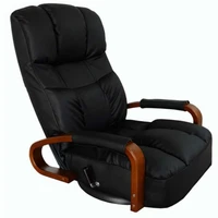 asian design leather armchair chaise lounge 360 degree rotation floor swivel recliner chair living room furniture