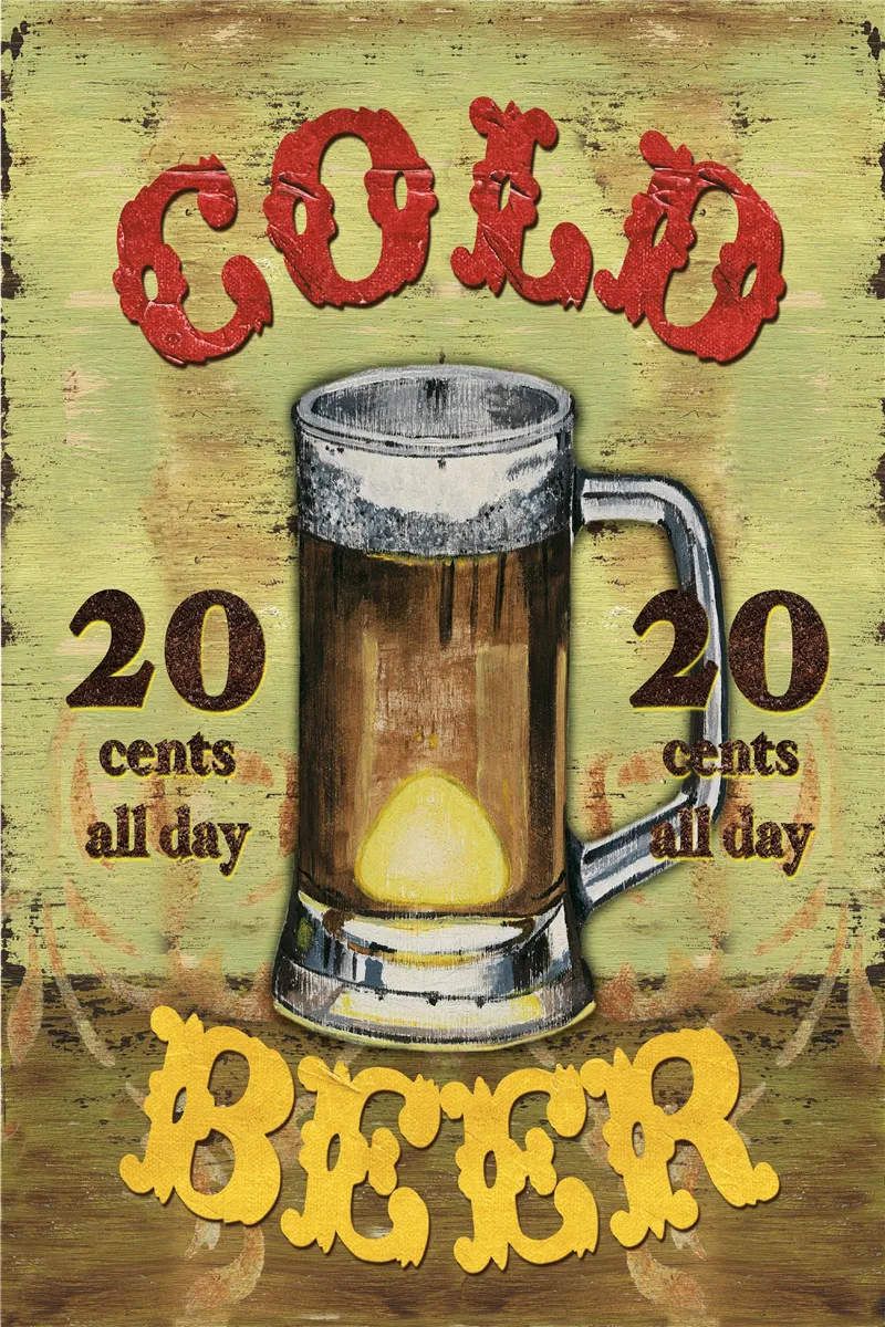 

Tiki Bar Garden Decoration Outdoor Beer Metal Plates Decorative Posters Tin Sign Bathroom Decor Drinks Vintage Wall Poster Home
