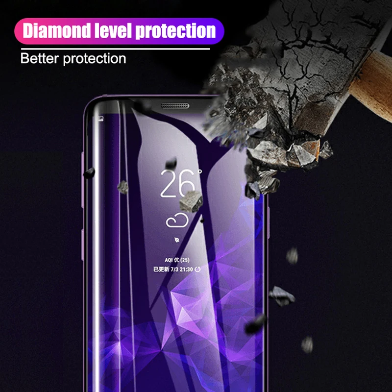 500D полностью изогнутое закаленное стекло для samsung Galaxy S9 S8 Plus Note 9 8 Защита экрана для samsung S7 Edge S9 защитная пленка